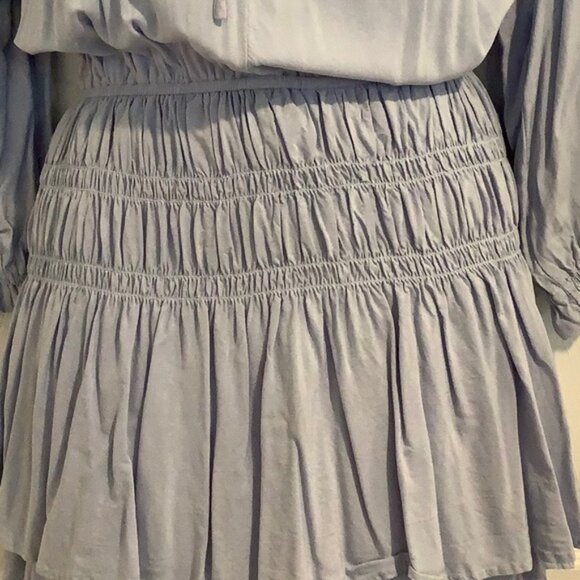 NWOT Light Blue Ruffled Mini Dress - Picture 3 of 7
